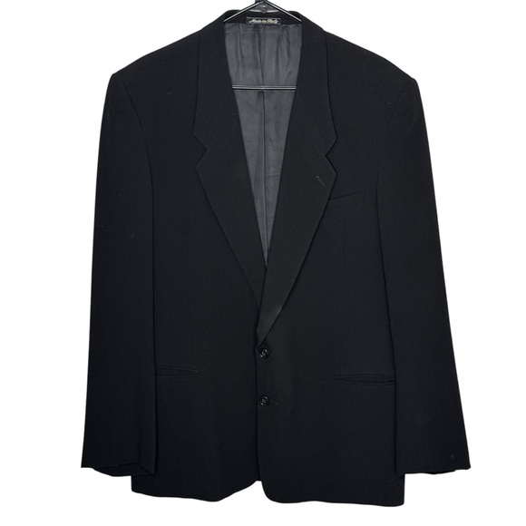 Men’s Gorgio Armani Size 42 Long Black 100% Virgin Wool Italian Sports Jacket